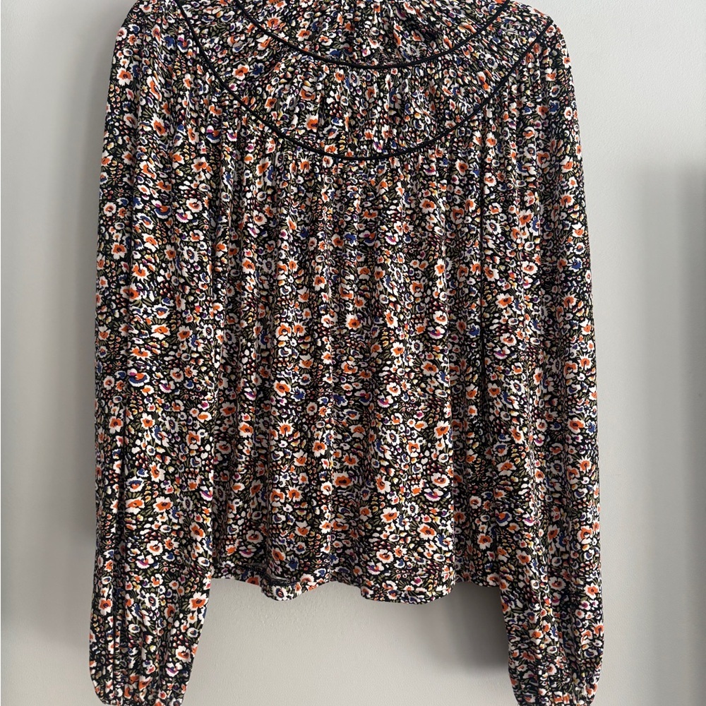 Boden Ruched Yoke Floral Blouse - Picture 6 of 7